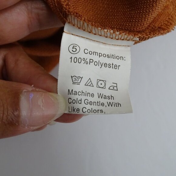 Shein Rust Brown Corduroy Pinafore Jumper Dress Women Size S US 4 Above Knee - Picture 6 of 9